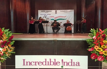 Cultural performances were part of reception to mark the Republic day. It included performance by the Guiness Book record holders El Sistema orchestra